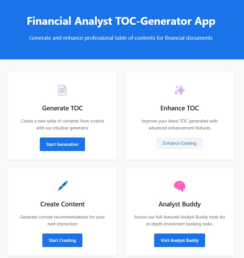 TOC Generator Screenshot